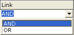 Link dropdown list screenshot